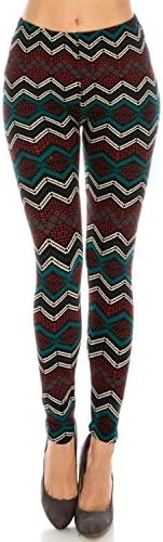 The Leggings Gallery Women's Printed Fashion Leggings Ultra Soft Solid & Patterned - Regular/Plus Sizes