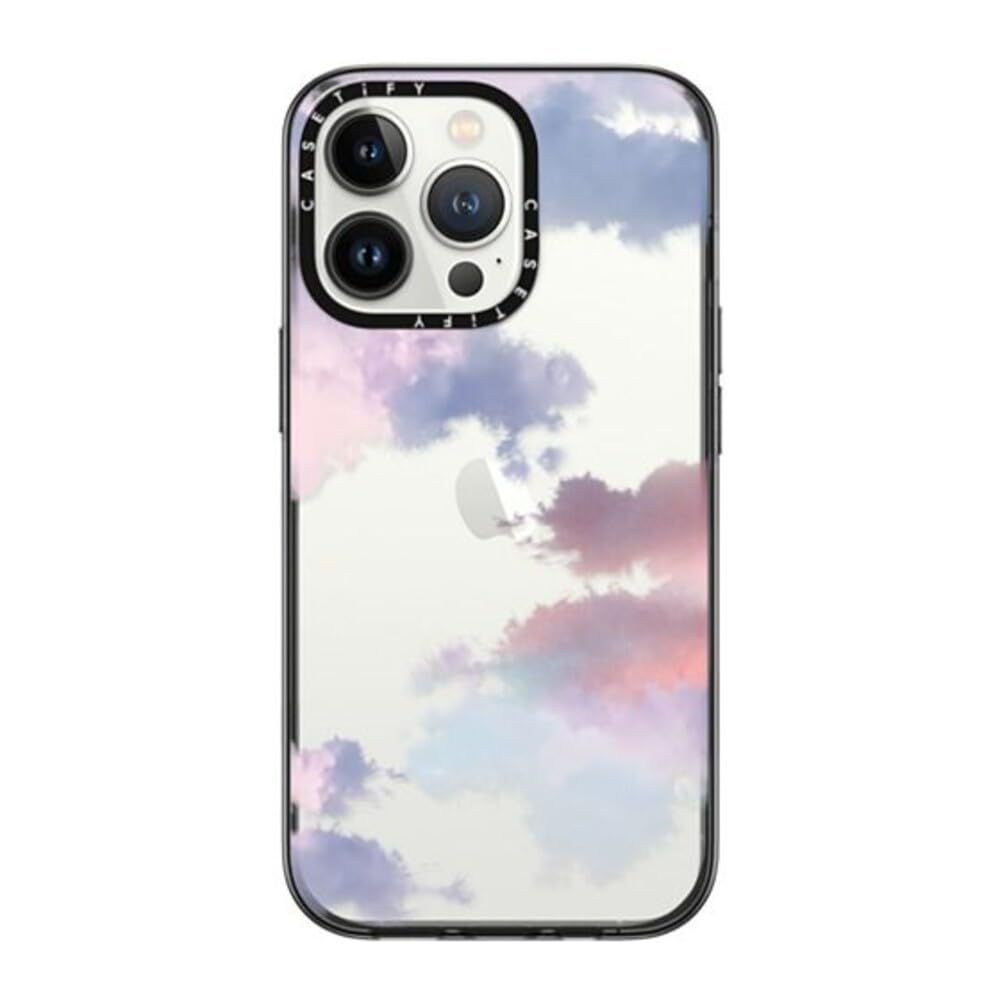 CASETiFY Compact iPhone 13 Pro Case [2X Military Grade Drop Tested / 4ft Drop Protection] - Clouds - Clear Black — image 1