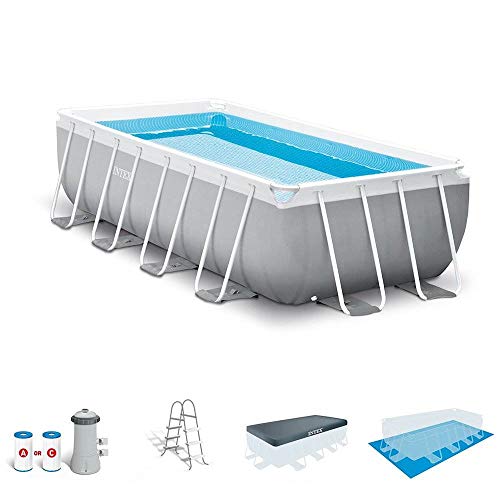 Intex 16ft X 8ft X 42in Prism Frame Rectangular Pool Set with Filter Pump, Ladder, Ground Cloth & Pool Cover Intex 16ft X 8ft X 42in Prism Frame Rectangular Pool Set with Filter Pump, Ladder, Ground Cloth & Pool Cover