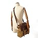 Mens Messenger Bag,Handmade Cross Body Bag Leather Laptop Briefcase Waxed Canvas Shoulder Bag with Detachable Strap,Computer Sctchel Bag Travel Work Bag for 14 inches Laptop