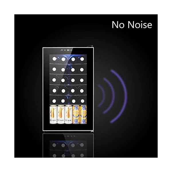 Antarctic-Star-24-Bottle-Wine-CoolerCabinet-Beverage-Refigerator-Mini-Fridge-Small-Wine-Cellar-Soda-Beer-Counter-Top-Bar-Quiet-Operation-Compressor-Digital-Freestanding-Clear-Glass-Door-for-OfficeDorm