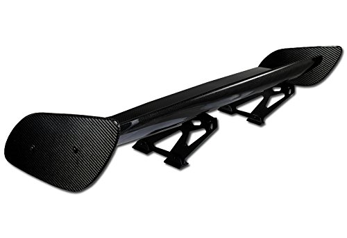 57" TYPE-3 Carbon Fiber Adjustable Rear Trunk GT-Style Spoiler Wing