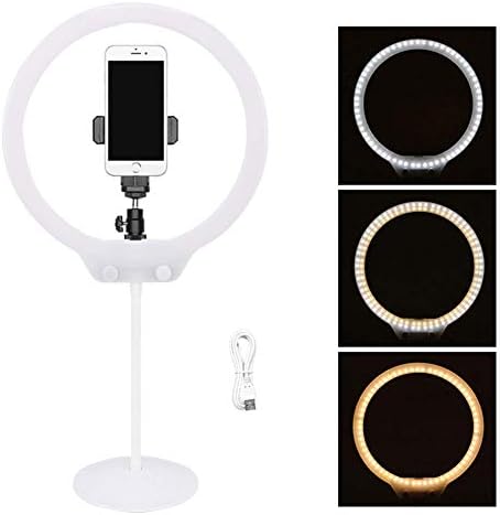 ZOMEI 10" LED Ring Light Dimmable 7.5W 3200-5500K Desktop USB Light On-Camera Light for YouTube Videos, Beauty, Portrait Photography, Video Chat, Live Streaming,etc