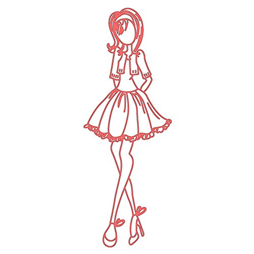 Girl Metal Cutting Dies, Scrapbooking Photo Album Decor Stencil template Paper Card Making Embossing DIY Crafts Molds (Girl)