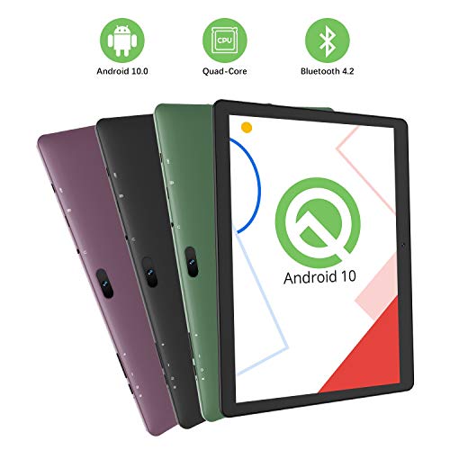VUCATIMES N10 10-Inch Tablet, Android 10.0, 32GB Storage, A53 Quad-Core Processor, IPS HD Display, Bluetooth 4.2, WiFi, Black