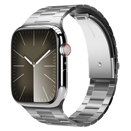 elago Compatible with Apple Watch Band Ultra3/Ultra2/Ultra/SE3/SE2/SE1/11/10/9/8/7/6/5/4/3/2/1 38mm 40mm 41mm 42mm 44mm 45mm 46mm 49mm, Premium Metal Band, Adjustable Strap, Stainless Steel