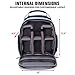 USA GEAR Portable Camera Backpack for DSLR with Customizable Accessory Dividers, Weather Resistant Bottom and Comfortable Back Support - Compatible with Canon, Nikon, Sony, Fujifilm, and More (Blue)