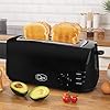 Quest 35069 Extra Wide 4 Slice Long Slot Toaster / Variable Browning Control / Reheat and Defrost / Anti-Jam Function…