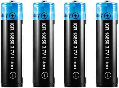 chengshiandebaihu 4PCS 3.7V 18650 2600mah Rechargeable Lithium-ion Battery for LED Flashlight