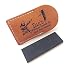 Genuine Arkansas Black Surgical (Ultra Fine) Pocket Knife Sharpening Stone Whetstone 3" X 1" X 1/4" in Leather Pouch Bap-13A-L