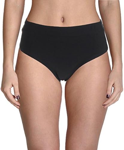 It Figures Womens Solid High Waist Swim Bottom Separates Black 10