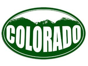 Oval COLORADO Green Mountain Sticker - //coolthings.us