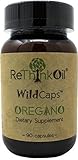 ReThinkOil - WildCaps 90 Count - Wild Oregano Oil Capsules - with Coconut Oil - Vegetarian, Soy, Gluten Free
