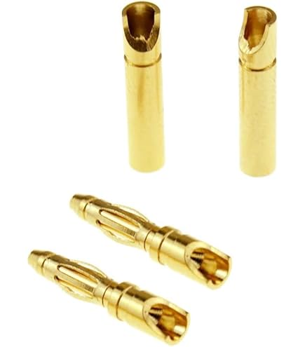 OliRC 20 Paare Kreuz 4.0mm Dicke Gold Kugel Männliche Weibliche Anschluss Banane Stecker Vergoldete für Batterie ESC(C131-20