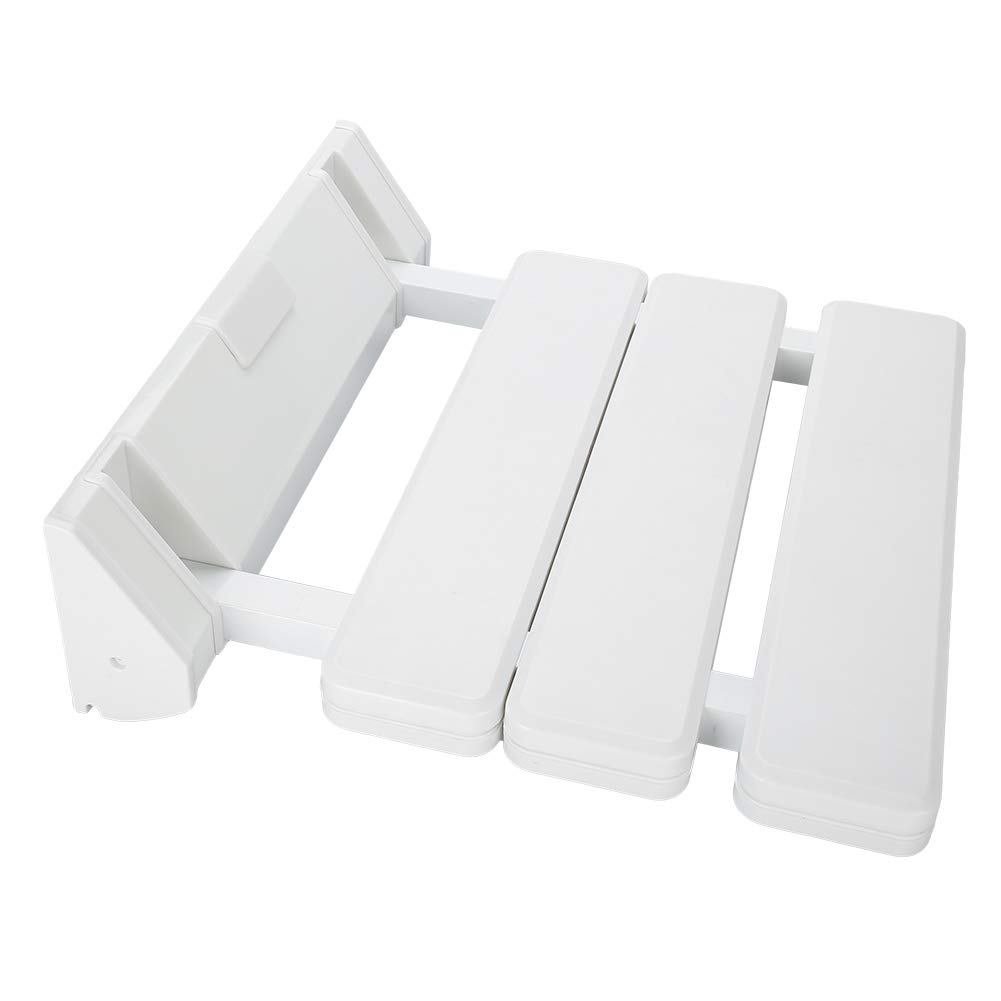Modern Style Folding Shower Seat Folding Shower Seat, Bathroom Wall Bench in Heavy Duty ABS Plastic with High Load Capacity 130kg Ideal for Elderly Pregnant Women