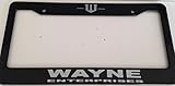 Wayne Enterprises - Automotive Black with Grey License Plate Frame -