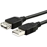 Insten USB 2.0 Extension Cable - A Male to A Female M/F Extender Cord - 25 Feet(7.62 Meters), Black