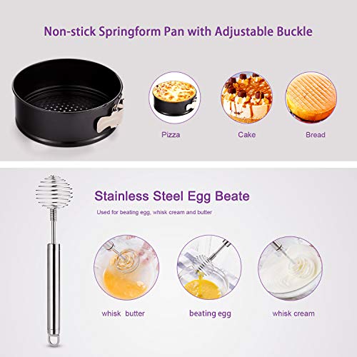 Instant Pot Accessories, 13 Pcs Pressure Cooker Sets Fit Instant Pot 5,6,8 Qt with Steamer Basket,Egg Steam Rack&Beater&Bite Mold,Cake Pan,Dish Plate Clip,Food Tong, Gloves,Measuring Spoon,Scrubbers
