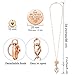 Jovitec Fashion Lanyard, Necklace Chain Lanyard for ID Badge Holder and Key Chain, Women's Chain Inspirational Pendant (Rose Gold)