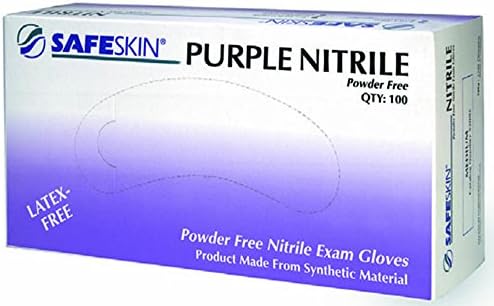 Halyard Purple Nitrile Powder-Free Exam Gloves, Xsmall, Box of 100
