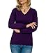 Wool Overs Women's Cashmere & Cotton V Neck Sweater