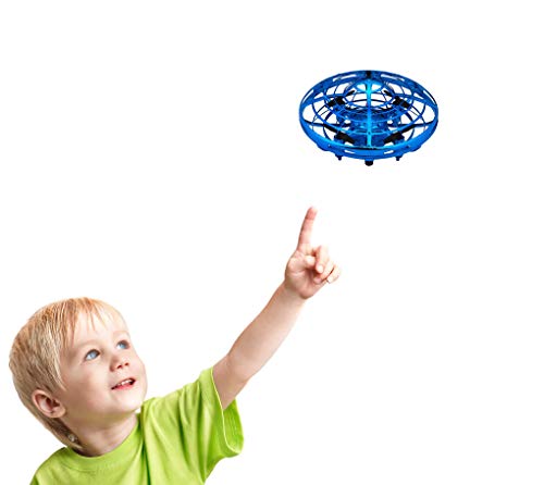 UFO Flying Ball Toys, Gravity Defying Hand-Controlled Suspension Helicopter Toy, Infrared Induction Interactive Drone Indoor Flyer Toys with 360Â° Rotating & LED Lights for Kids, Teenagers Boys Girls