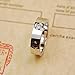 Dubeauty Love Ring Titanium Stainless Steel Couples Engraved Cubic Zirconia Bands Silver Size 7