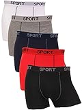 Men's Cotton Classic Boxer Briefs Trunk Underwear Comfort Waistband 5-pack
