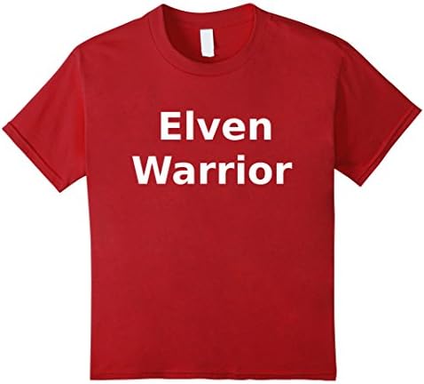 Kids Elven Warrior T-Shirt. Board Game Halloween RPG LARP 10 Cranberry