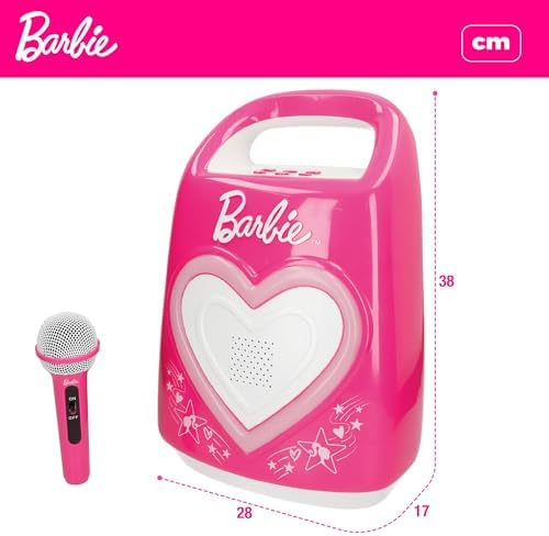 Coluna de karaoke com microfone, mede 28x17x38 cm, ligação Bluetooth, luzes coloridas, inclui cabo USB, alça de transporte, brinquedos para raparigas, presentes para meninas de 4 anos (47869)