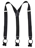 Warm Sunshine Men's Elastic Y-Back Button End Dress Suspenders(2 Sizes)
