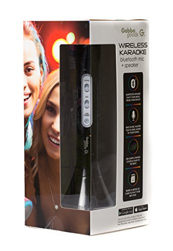 Light-up Wireless Bluetooth Portable Karaoke Microphone with built-in Speaker, Handheld Mic for Singing Karaoke. For all Bluetooth enabled iPhones, smartphones, tablets, iPods, and mp3 players- Black - Thumbnail 2