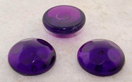 25mm. AMETHYST DOTTED ROUND CABOCHONS - Lot of 36