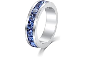 BOSVISION Birthstone Pendant Charm for Necklace - Full Eternity, Stackable, Crystal Birthstone