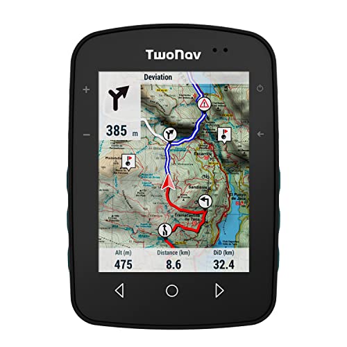 TwoNav Terra, GPS de Sports avec écran Large 3,7 Pouces pour Montagne, randonnée, VTT, vélo avec Cartes incluses | Meilleur GPS VTT de 2023 Selon World of MTB