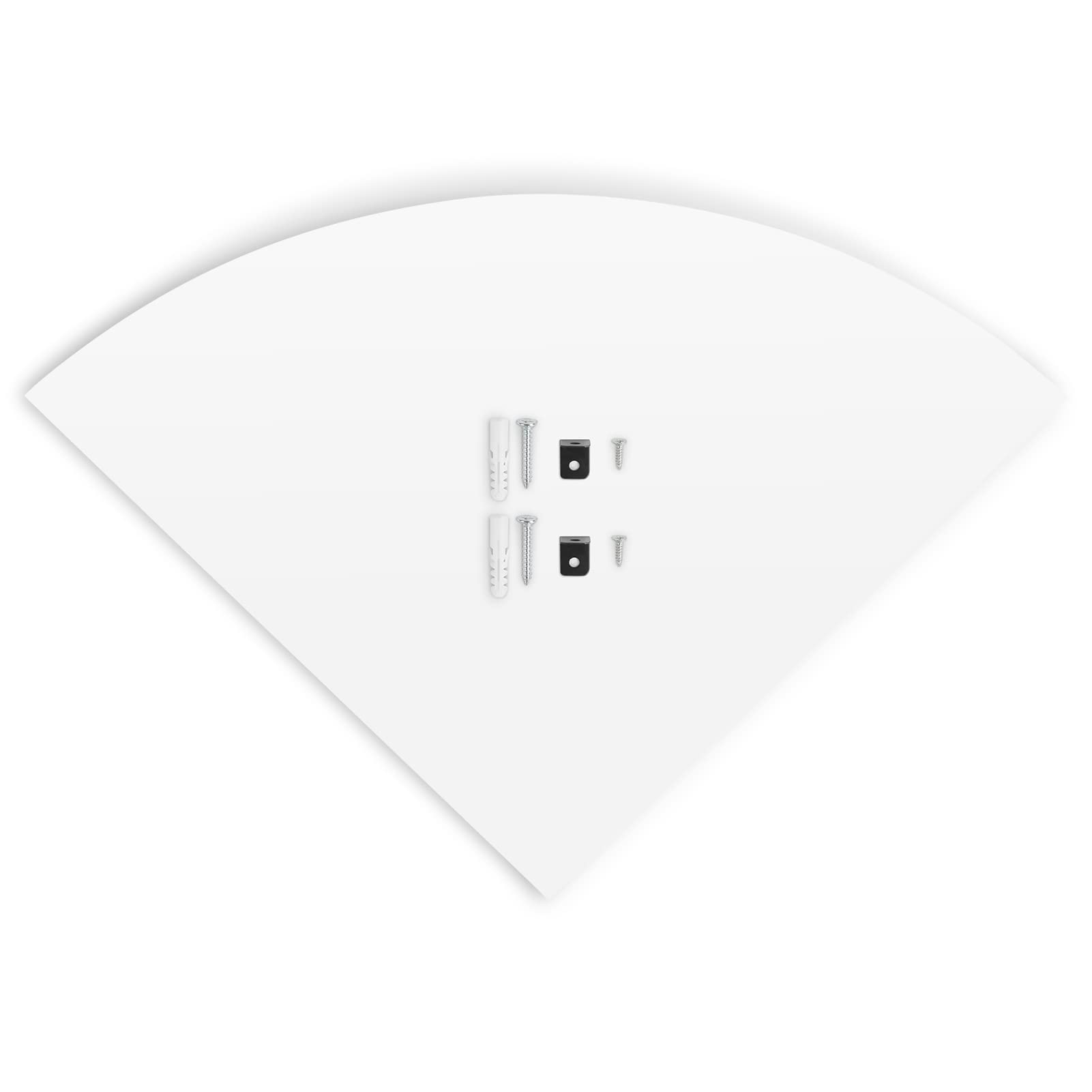 GOTOTOP 3Pcs Corner Floating Wall Shelf, White Floating Corner Shelf Wall-Mounted Storage Display Rack Bookshelves for Bedroom Living Room Home Office Decor