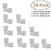 LedPartner LED Strip Connector 10pcs/Pack L Shape Solderless Snap Down 2 Conductor for Right Angle Corner or 90 Degree Connection of 8mm Wide SMD2835 3528 Single Color LED Flexible Strip Lights