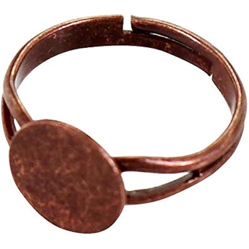 50pcs Antique Copper Ring Base Blank Finding Jewelry Findings 10mm Jz1