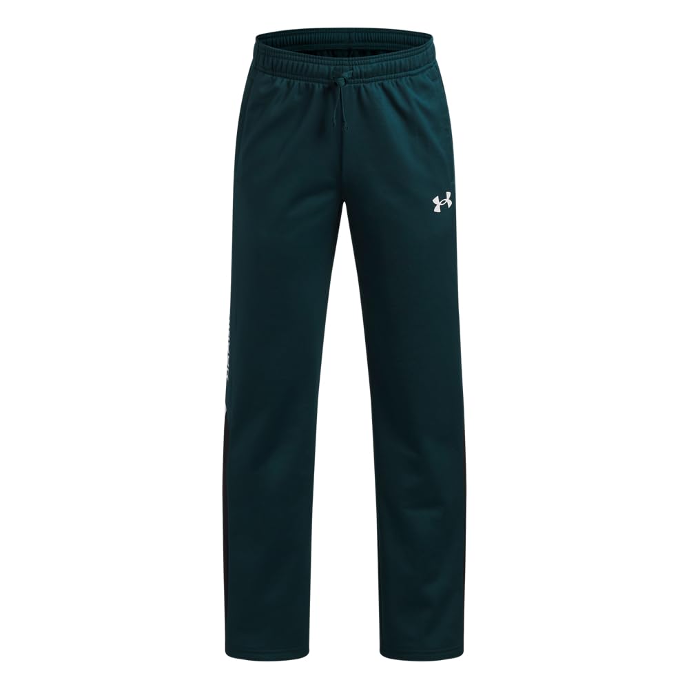Under Armour Boys' Brawler 3.0 Tapered Pants, (919) Arden Green / / White, Large Image