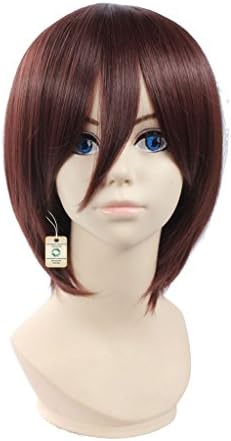 RCXY Cosplay Wig Deep Dark Brown Short Layered Thicken Hair Gundam Seed Destiny Kira Yamato Heat Resistant Anti High Temperature With Cap