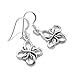 925 Oxidized Sterling Silver Celtic Infinity Love Knot Four Leaf Clover Flower Dangle Earrings 1.2