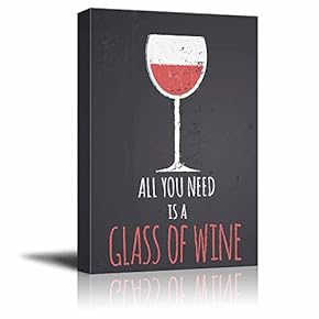 Chalkboard Style Illustration with a Glass of Red...