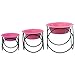 Platinum Pets Single Olympic Diner Feeder with Stainless Steel Dog Bowl, 28 oz, Pink