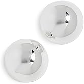 Annika Inez Women's Large Hemisphere Earrings, Silver, One Size