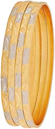 Maayra Plush Golden Dailywear Bangle Set Indian Ethnic Bangle Set for Women