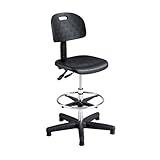 Safco Products 6912 Soft Tough Extended Height Deluxe Workbench Chair (Additional options sold separately), Black