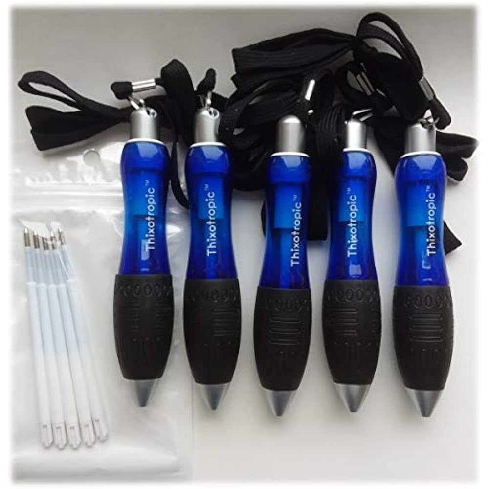 Super Big Fat Pens For Arthritis, Black Ink, Blue Body (pack Of 5 Pens