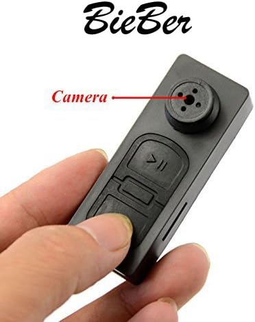 BIEBER HD Quality Memory Button Camera with 32gb Supportable Memory Hidden Audio/Video Recording Free Charger