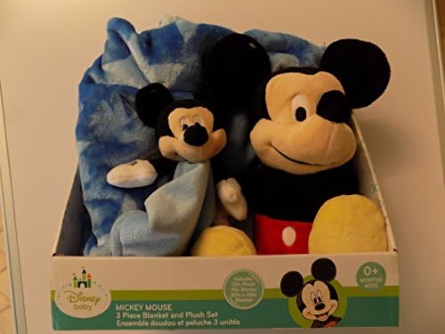 Amazon Com Disney Baby Mickey Mouse 3 Piece Blanket And Push Set Age 0 Baby