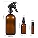 12 Pack Amber Glass Essential Oil Bottle Kits - 2 Pack 16oz & 4 Pack 2oz Spray Bottles & 6 Pack 10ml Roller Bottles for Essential Oils or Cleaning Agent. Labels, Droppers, Funnels and Lids Included